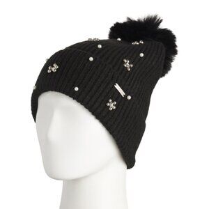 NEW Hover to zoom. STEVE MADDEN Beanie With Pom black for women 161tn